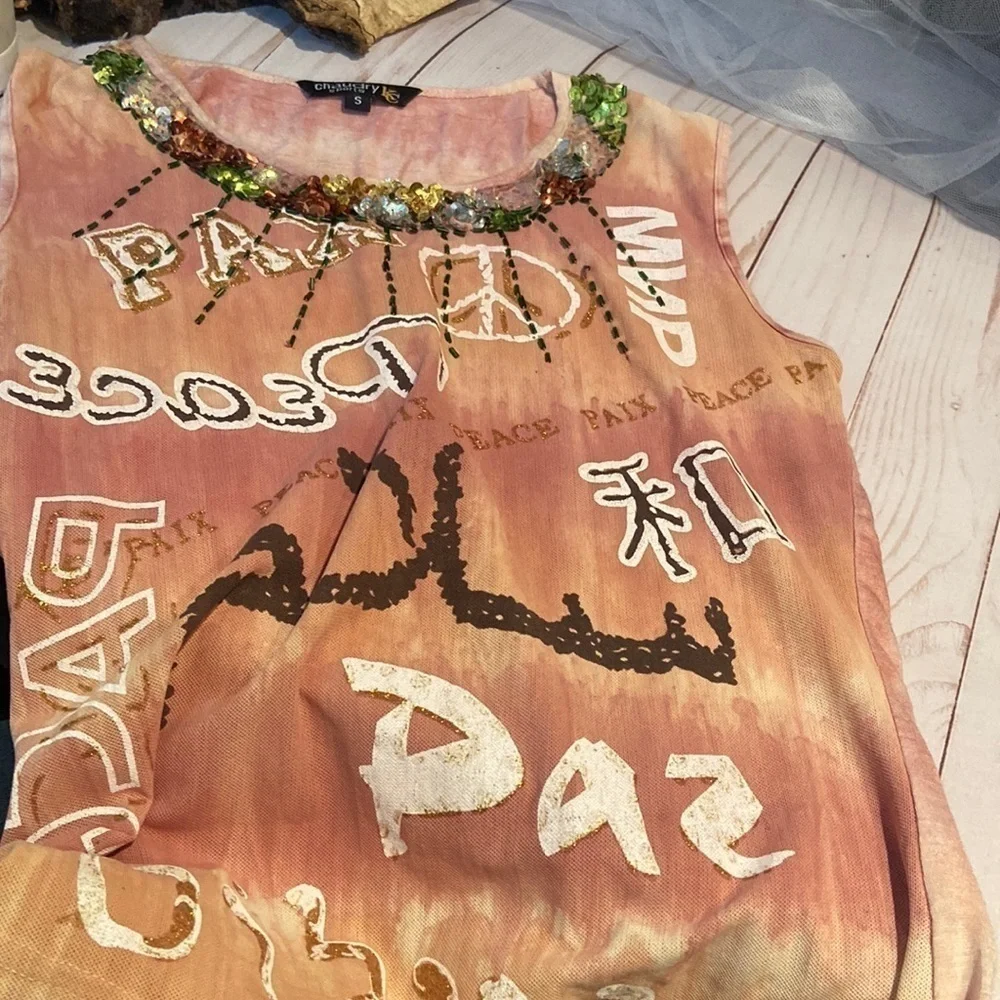 Chaundry sports pink tank top - Picture 1 of 6